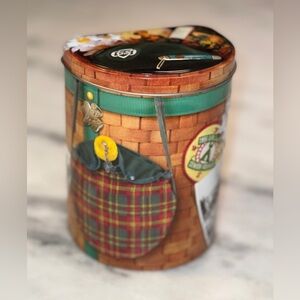 Vintage Girl Scouts Cookie Tin Backpack Commemorative Collectible Senior Roundup